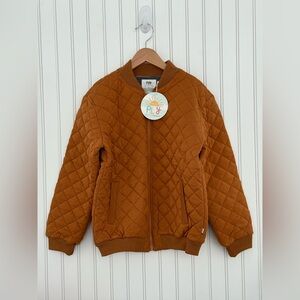 Little Sleepies Golden Brown Quilted Varsity Jacket